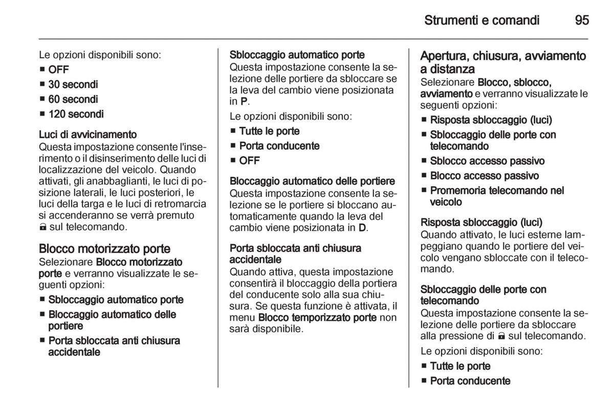 Opel Ampera manuale del proprietario / page 97