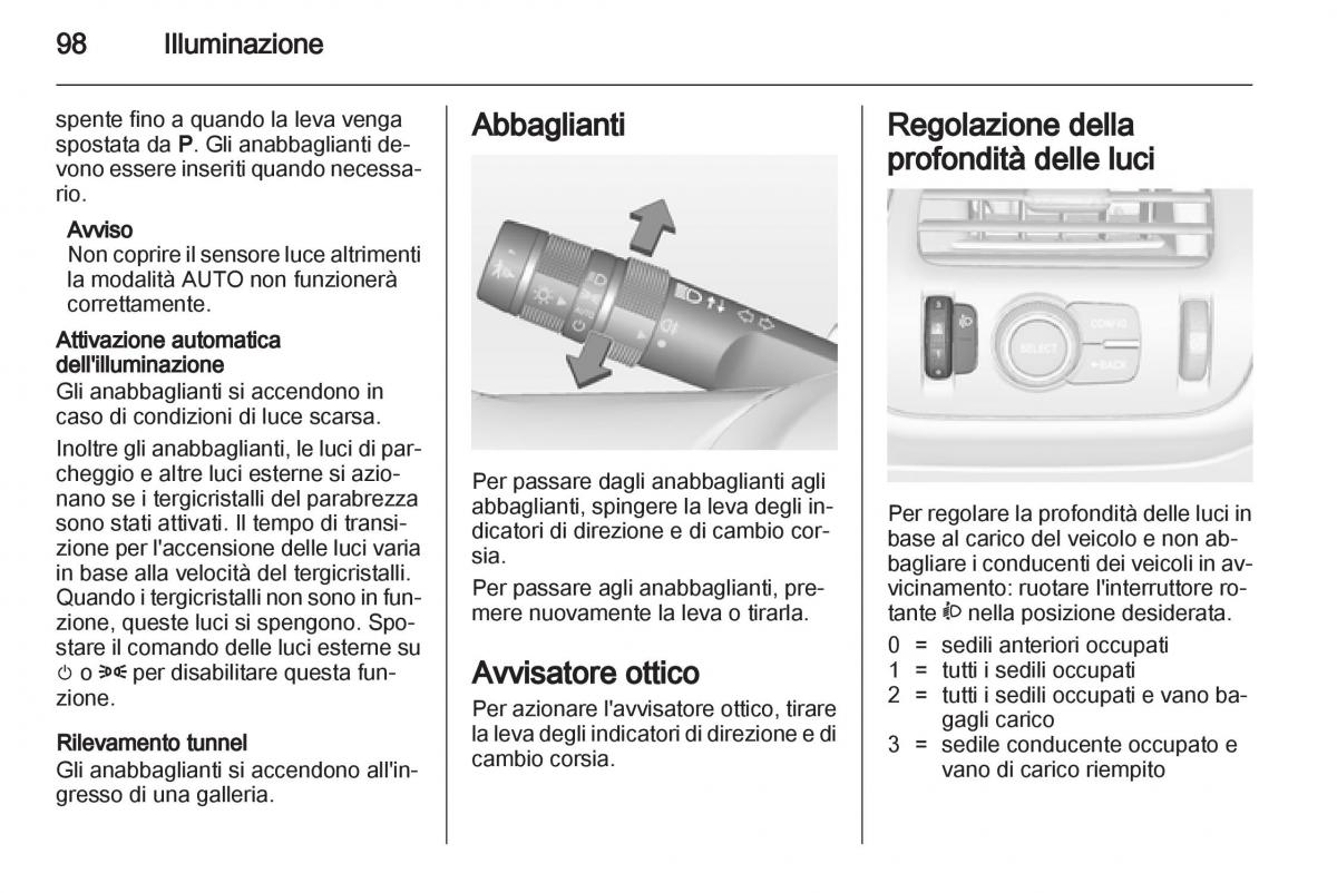 Opel Ampera manuale del proprietario / page 100