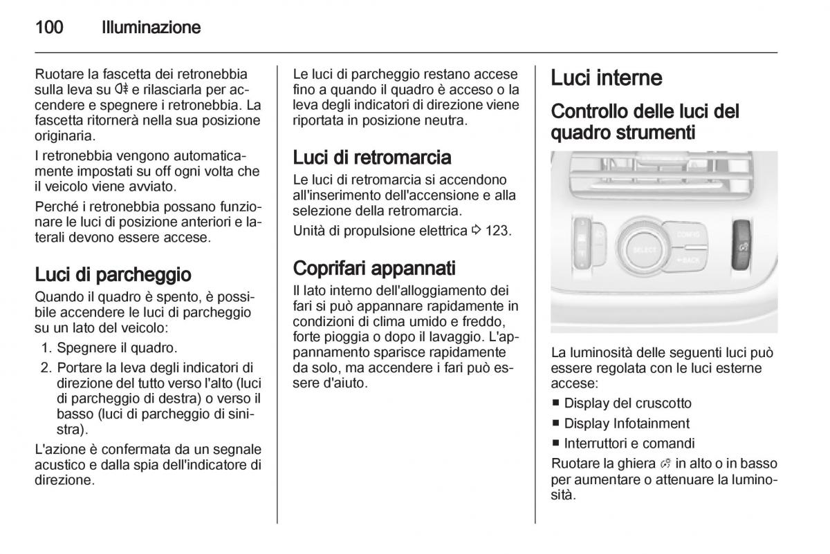 Opel Ampera manuale del proprietario / page 102