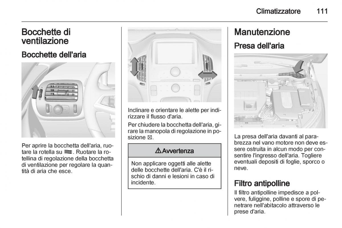 Opel Ampera manuale del proprietario / page 113