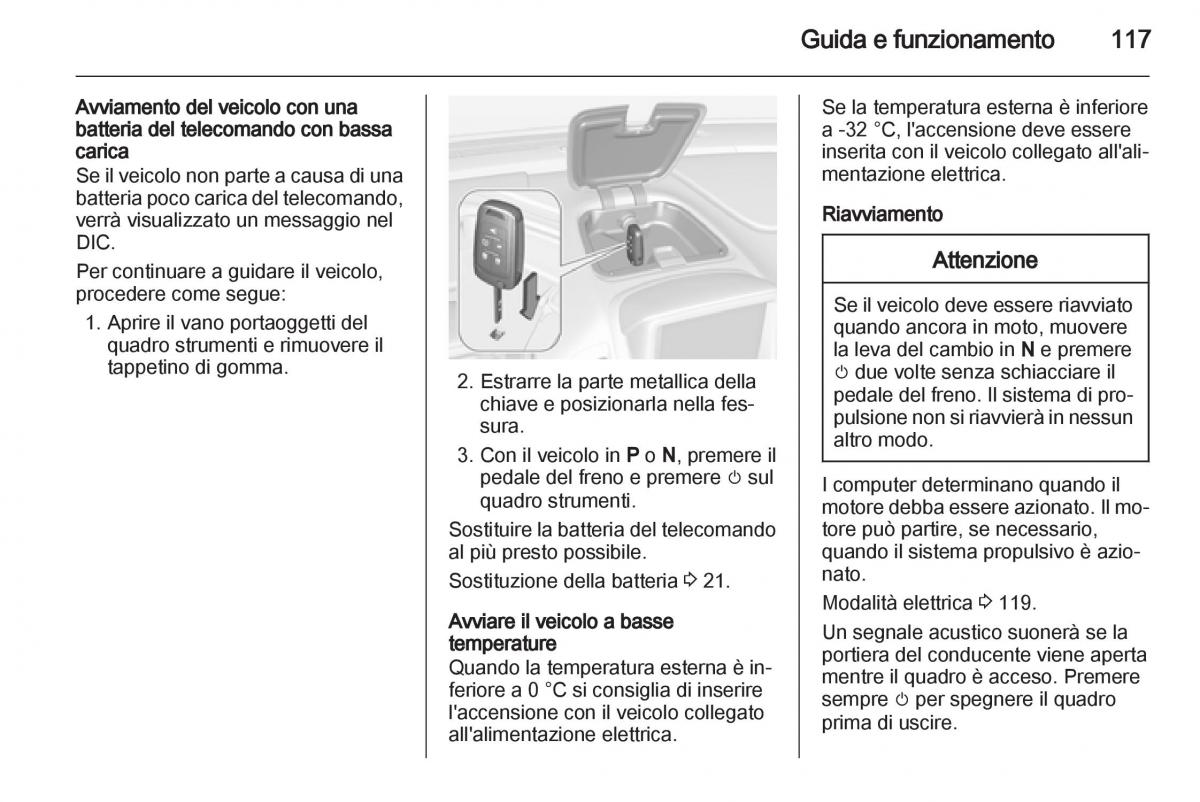 Opel Ampera manuale del proprietario / page 119