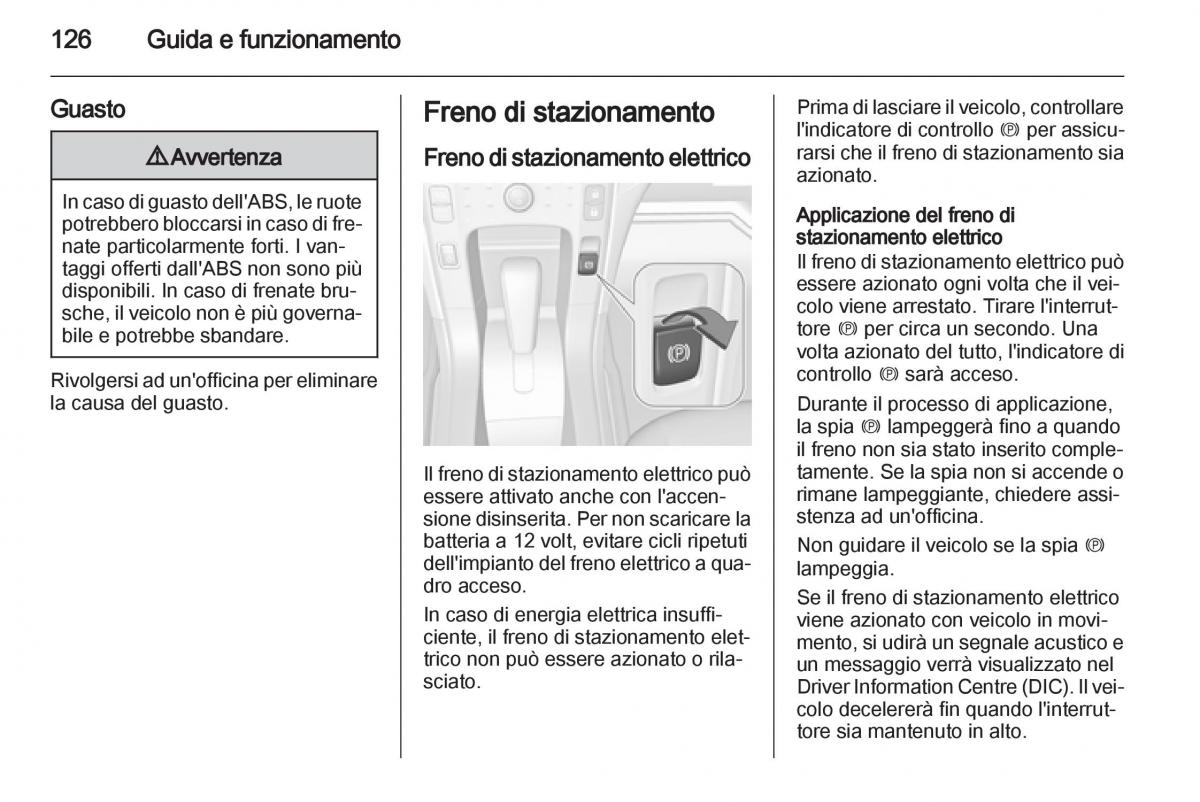 Opel Ampera manuale del proprietario / page 128