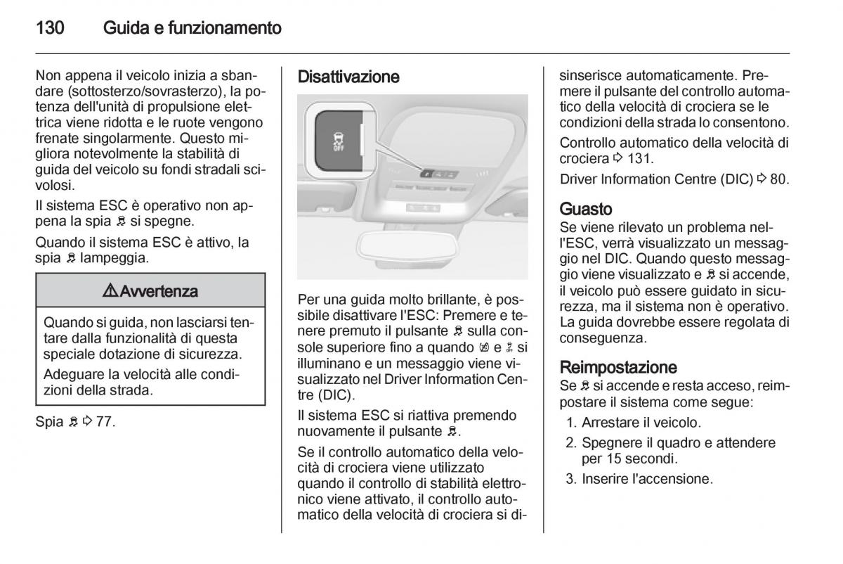 Opel Ampera manuale del proprietario / page 132