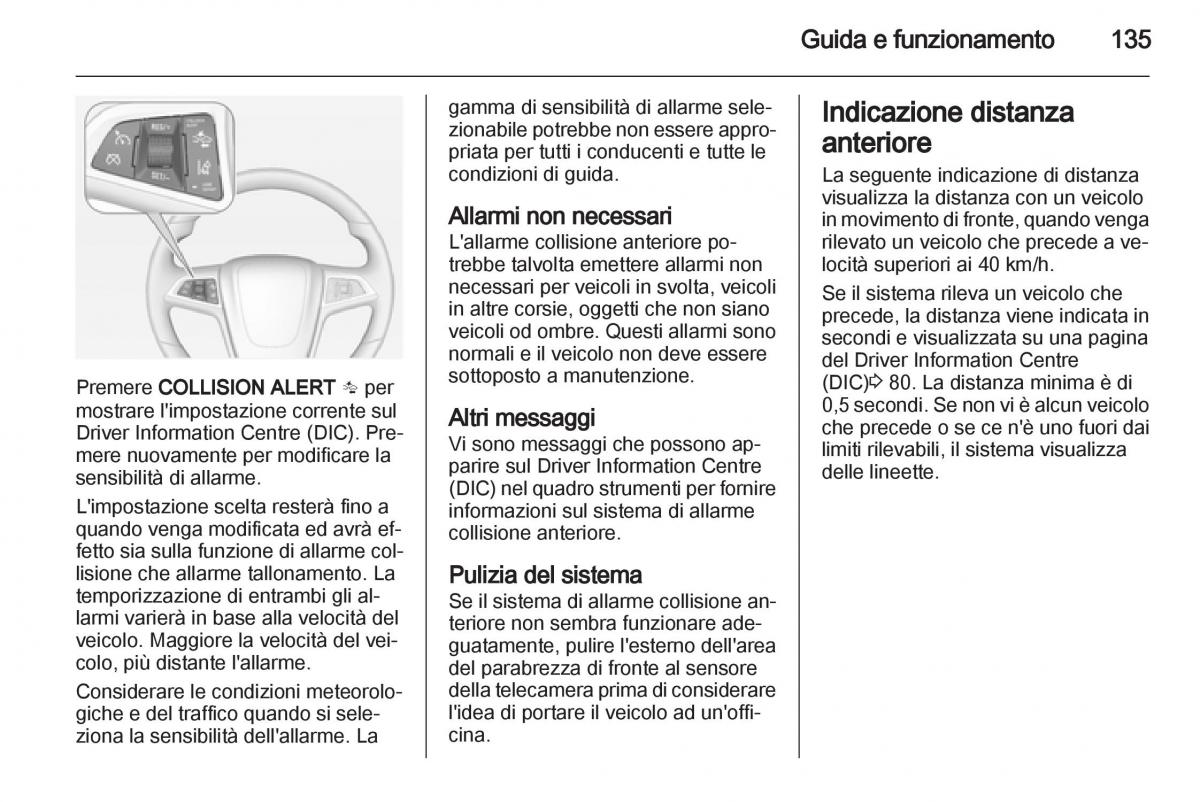 Opel Ampera manuale del proprietario / page 137