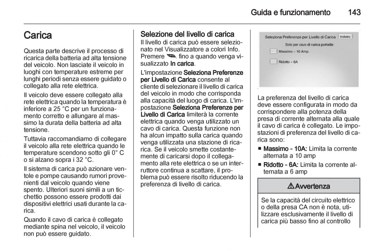 Opel Ampera manuale del proprietario / page 145