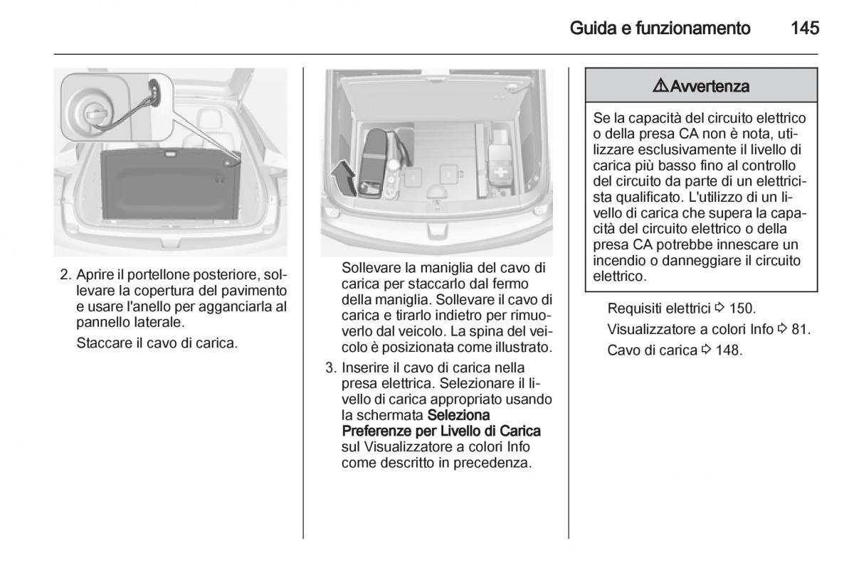 Opel Ampera manuale del proprietario / page 147