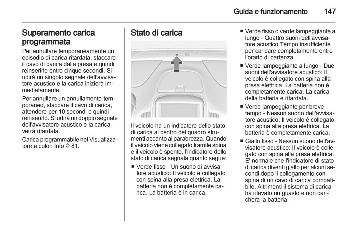 Opel Ampera manuale del proprietario / page 149