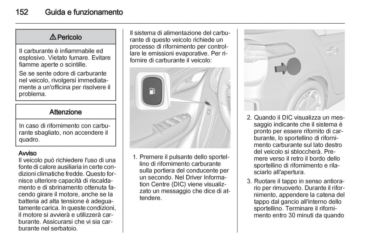 Opel Ampera manuale del proprietario / page 154