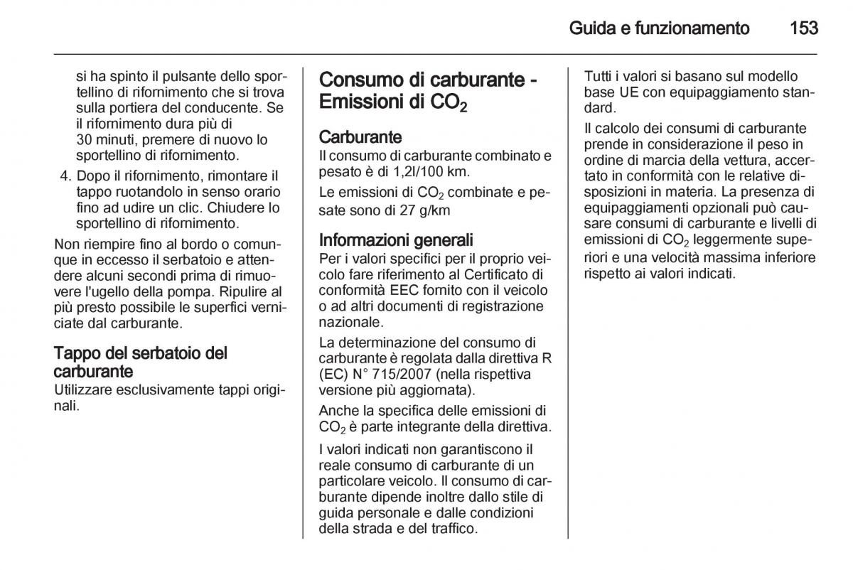 Opel Ampera manuale del proprietario / page 155