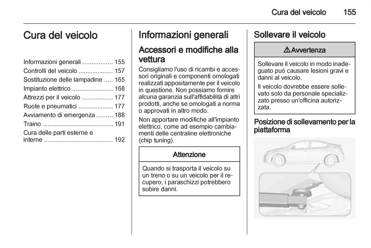 Opel Ampera manuale del proprietario / page 157