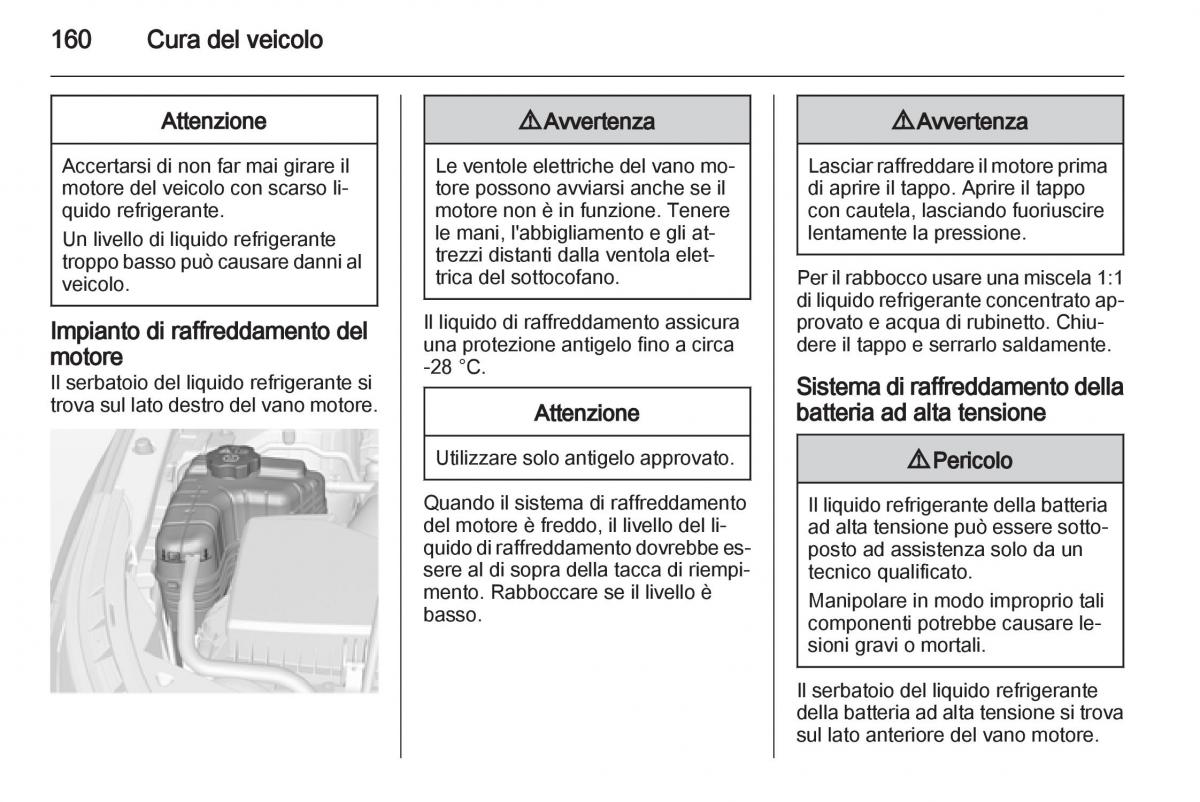 Opel Ampera manuale del proprietario / page 162