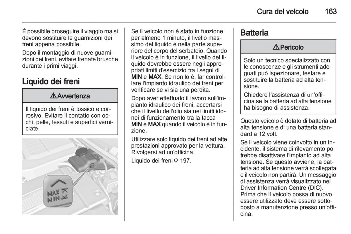 Opel Ampera manuale del proprietario / page 165