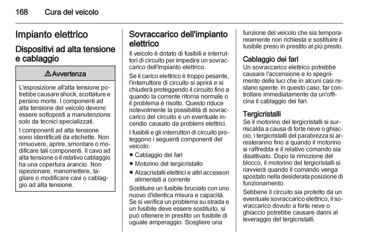 Opel Ampera manuale del proprietario / page 170