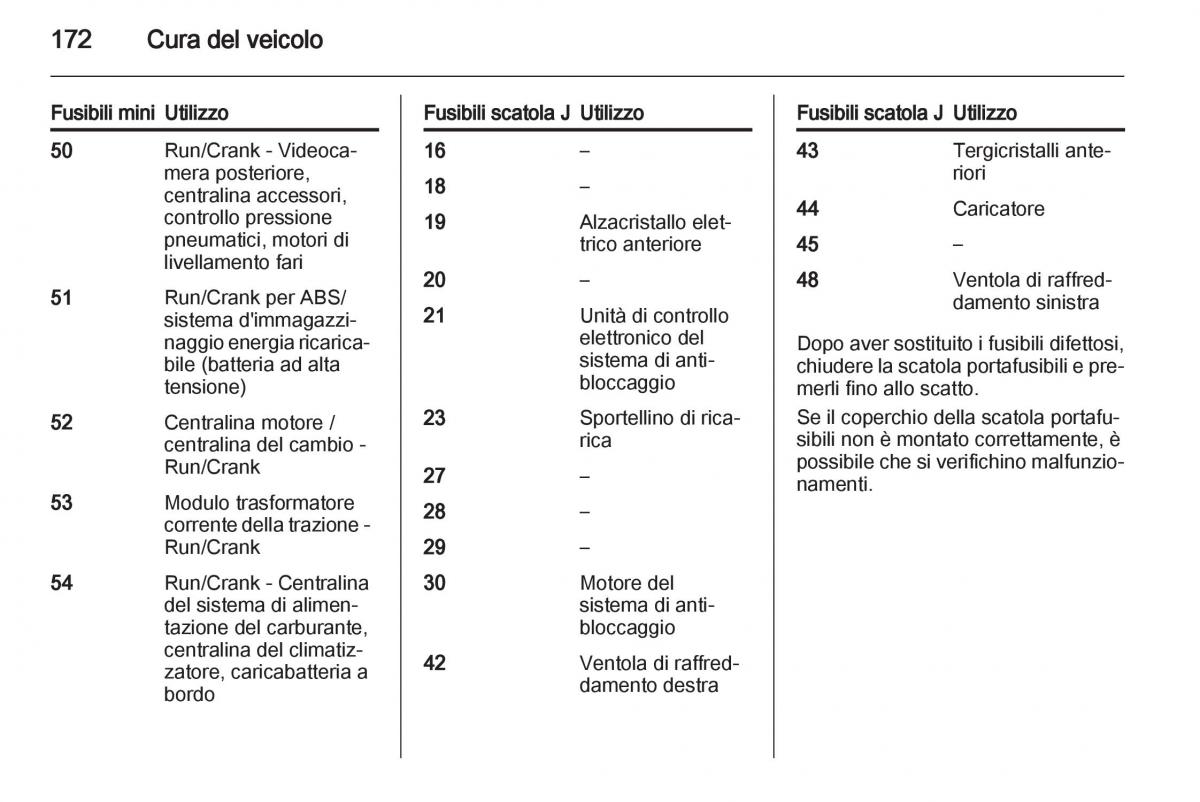 Opel Ampera manuale del proprietario / page 174