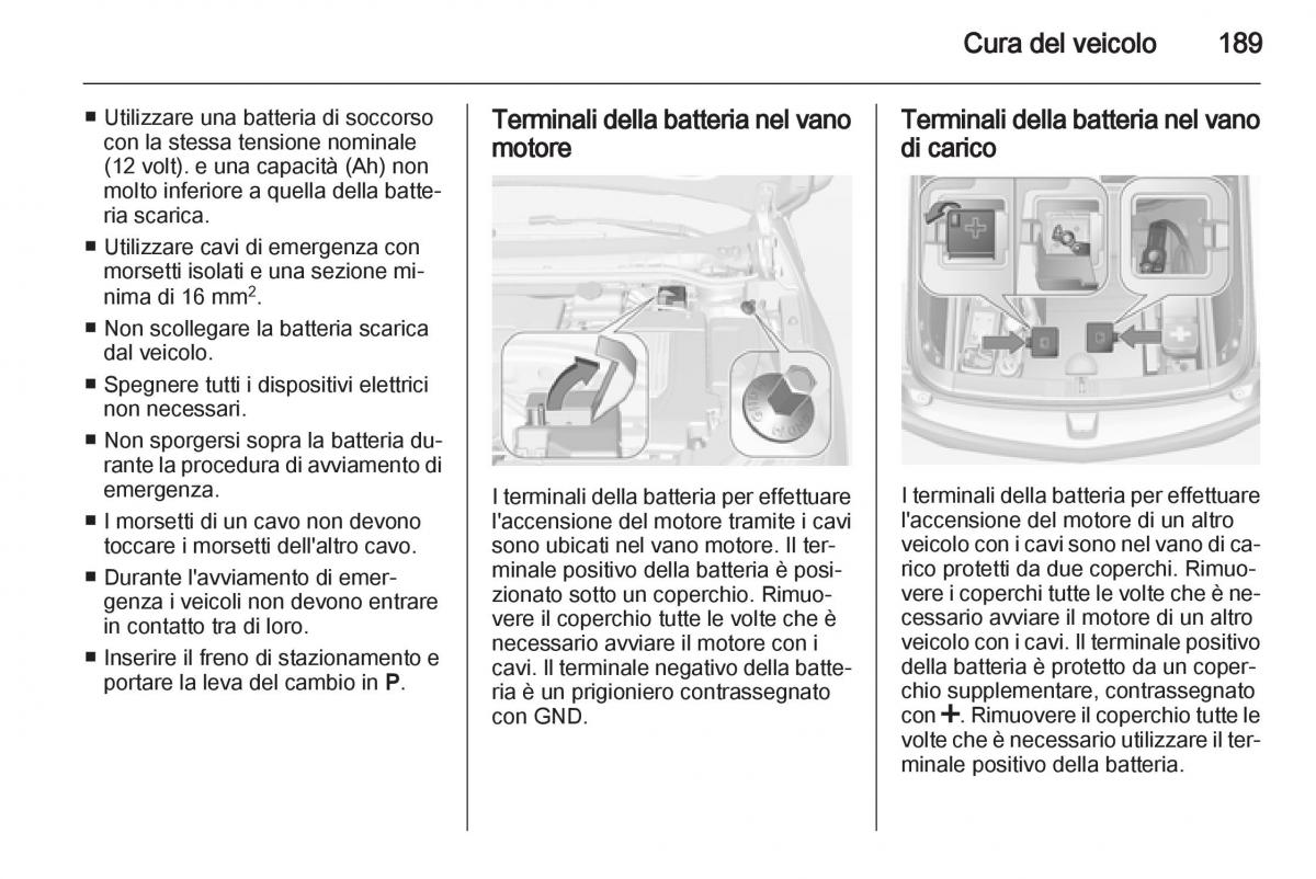 Opel Ampera manuale del proprietario / page 191