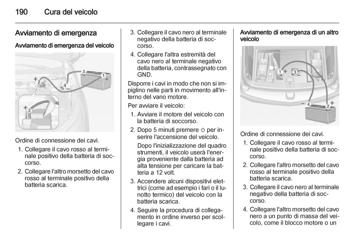 Opel Ampera manuale del proprietario / page 192