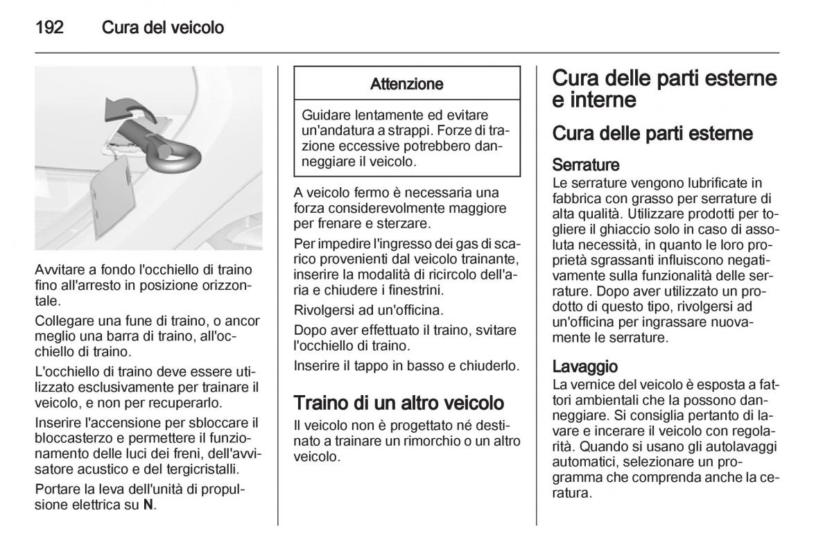 Opel Ampera manuale del proprietario / page 194