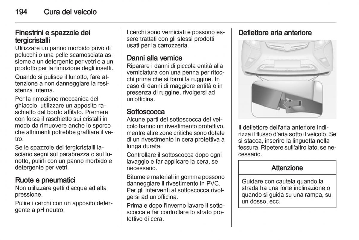 Opel Ampera manuale del proprietario / page 196