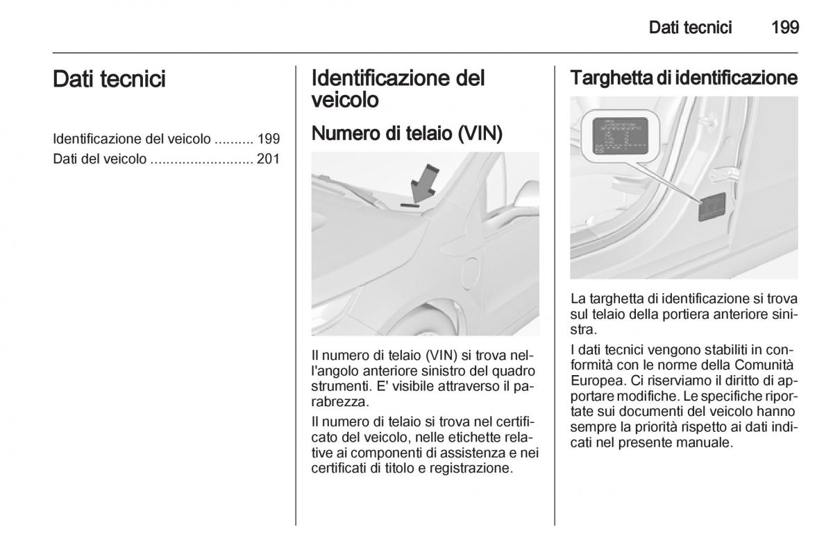 Opel Ampera manuale del proprietario / page 201