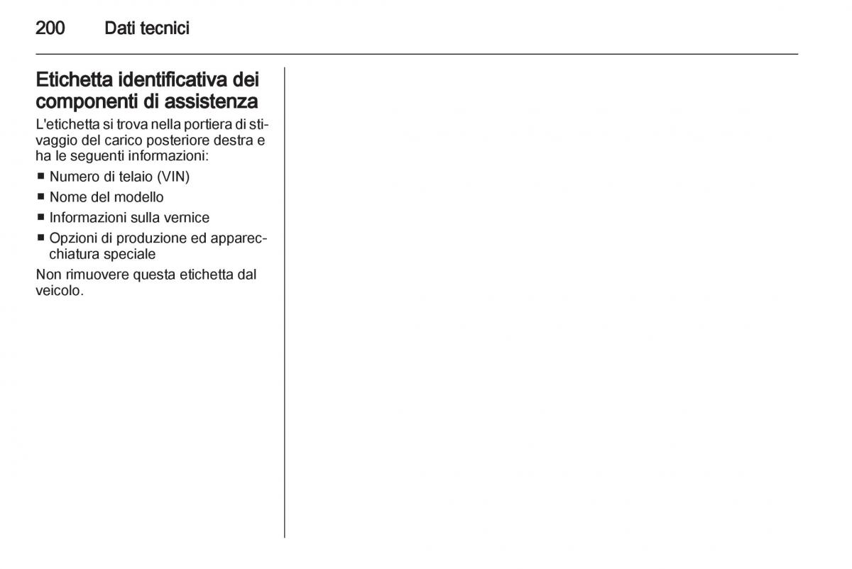 Opel Ampera manuale del proprietario / page 202