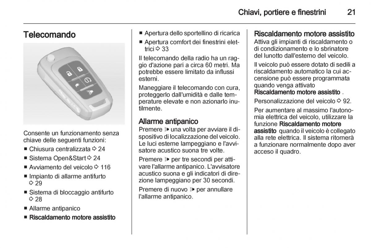 Opel Ampera manuale del proprietario / page 23