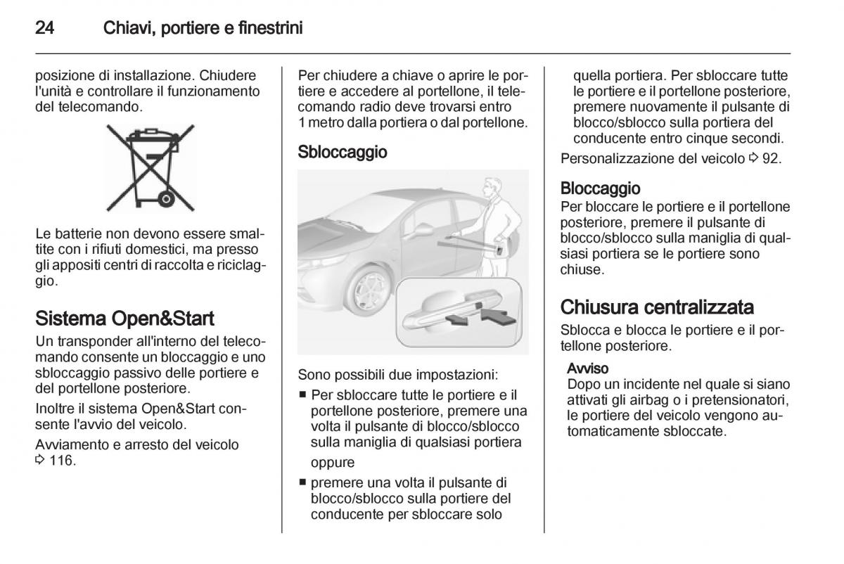 Opel Ampera manuale del proprietario / page 26