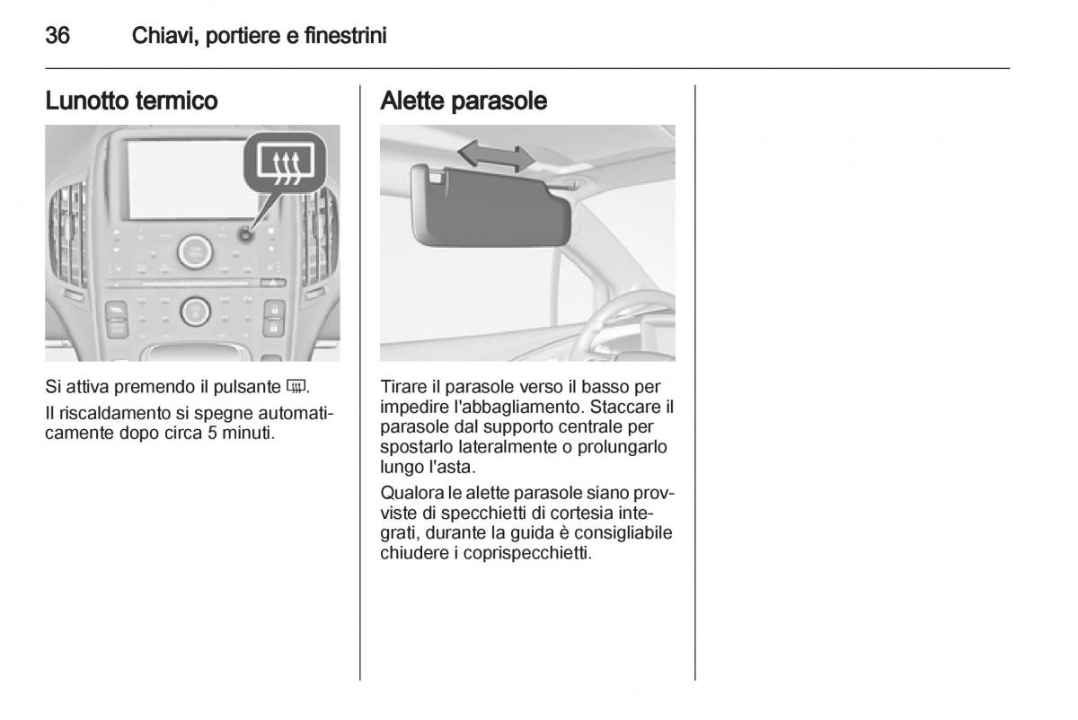 Opel Ampera manuale del proprietario / page 38