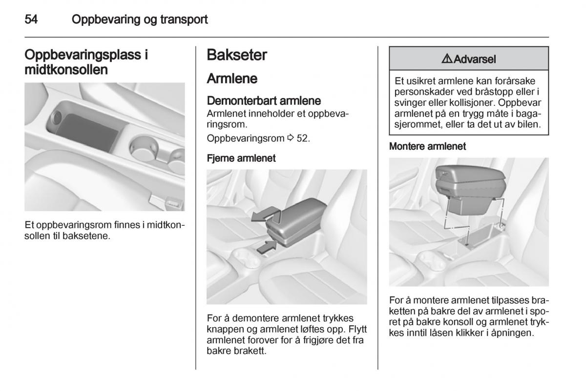 Opel Ampera bruksanvisningen / page 56