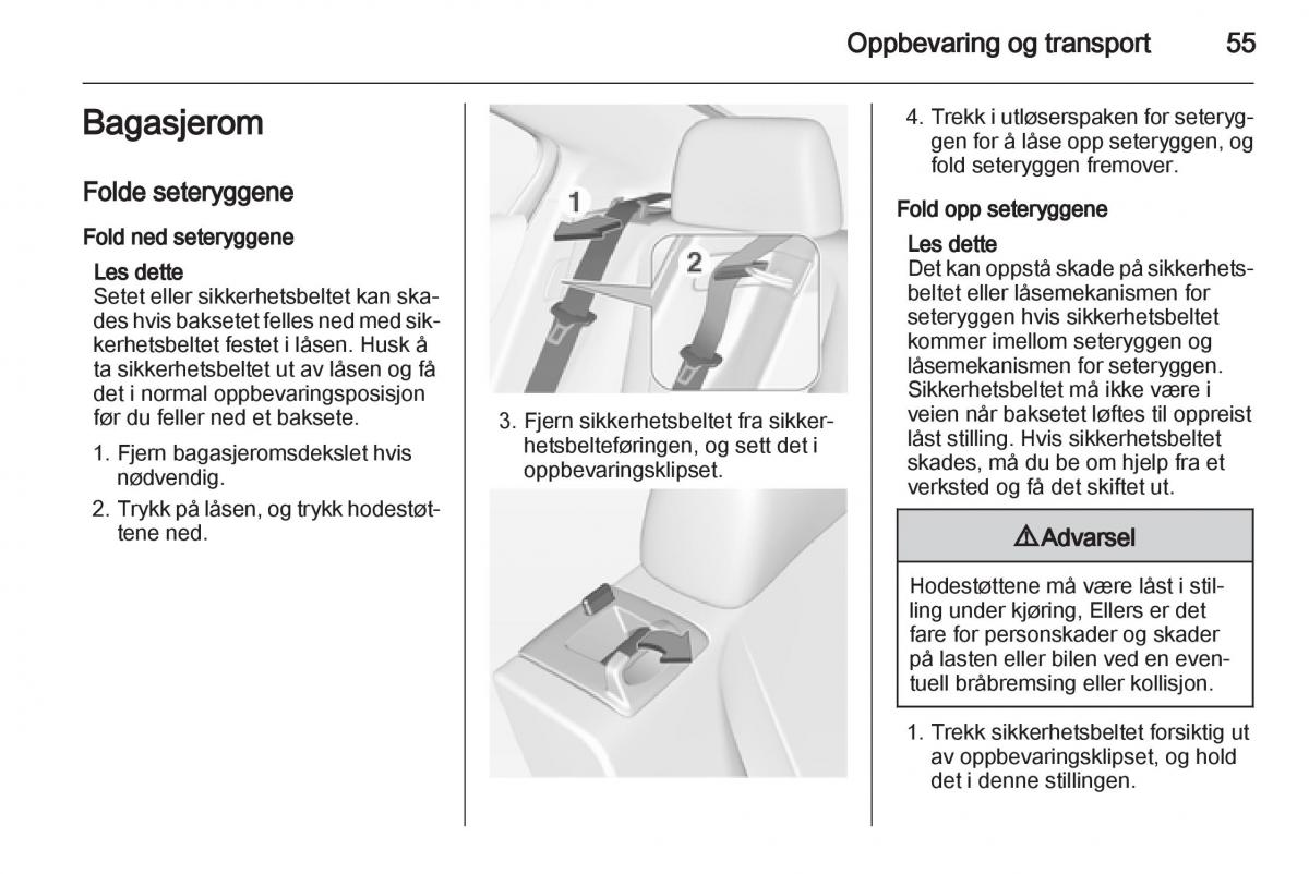 Opel Ampera bruksanvisningen / page 57