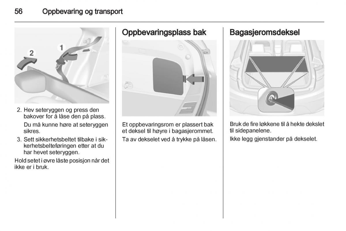 Opel Ampera bruksanvisningen / page 58