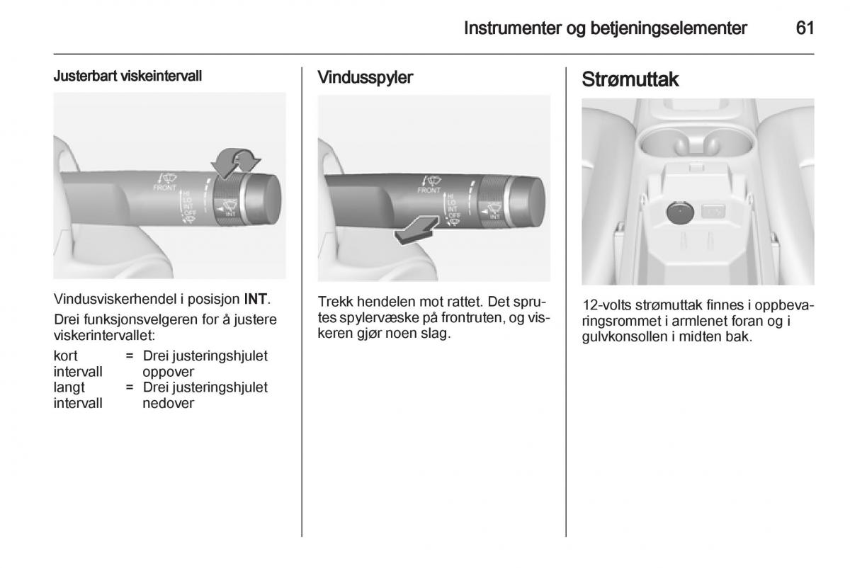 Opel Ampera bruksanvisningen / page 63