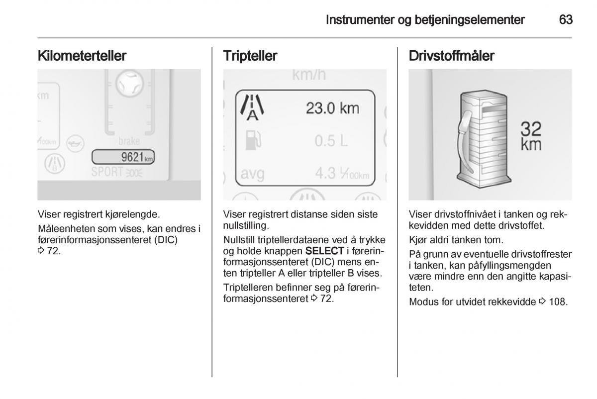 Opel Ampera bruksanvisningen / page 65