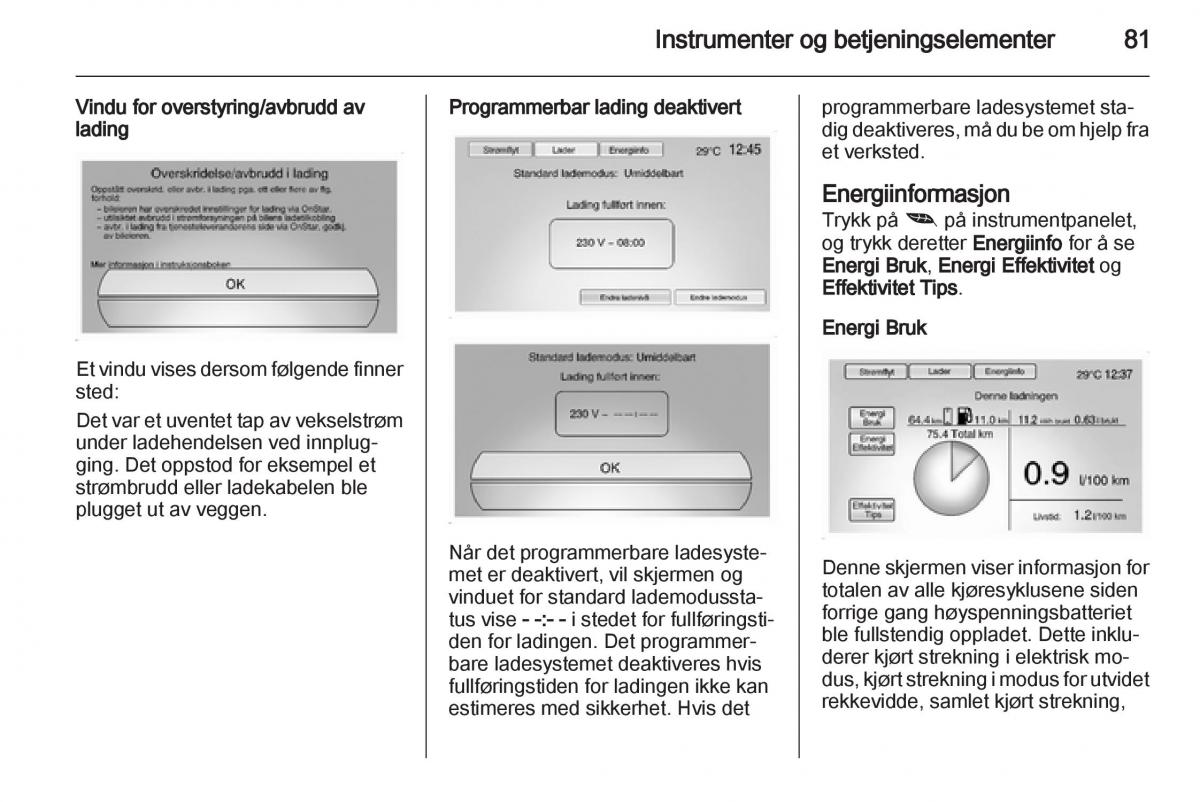 Opel Ampera bruksanvisningen / page 83