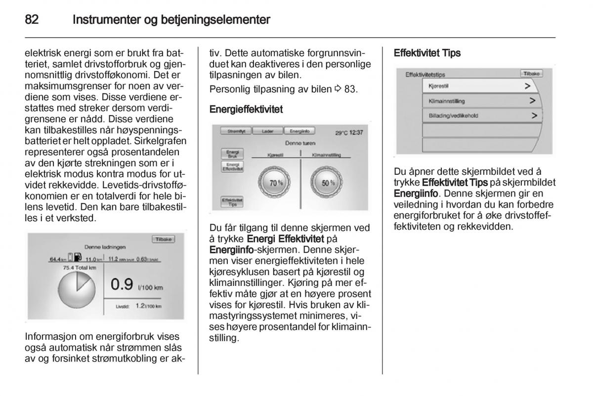 Opel Ampera bruksanvisningen / page 84