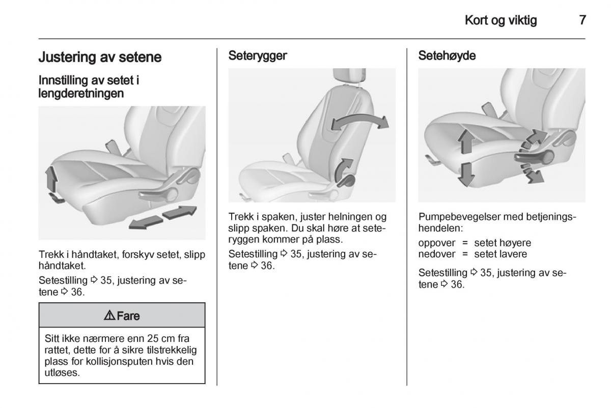 Opel Ampera bruksanvisningen / page 9