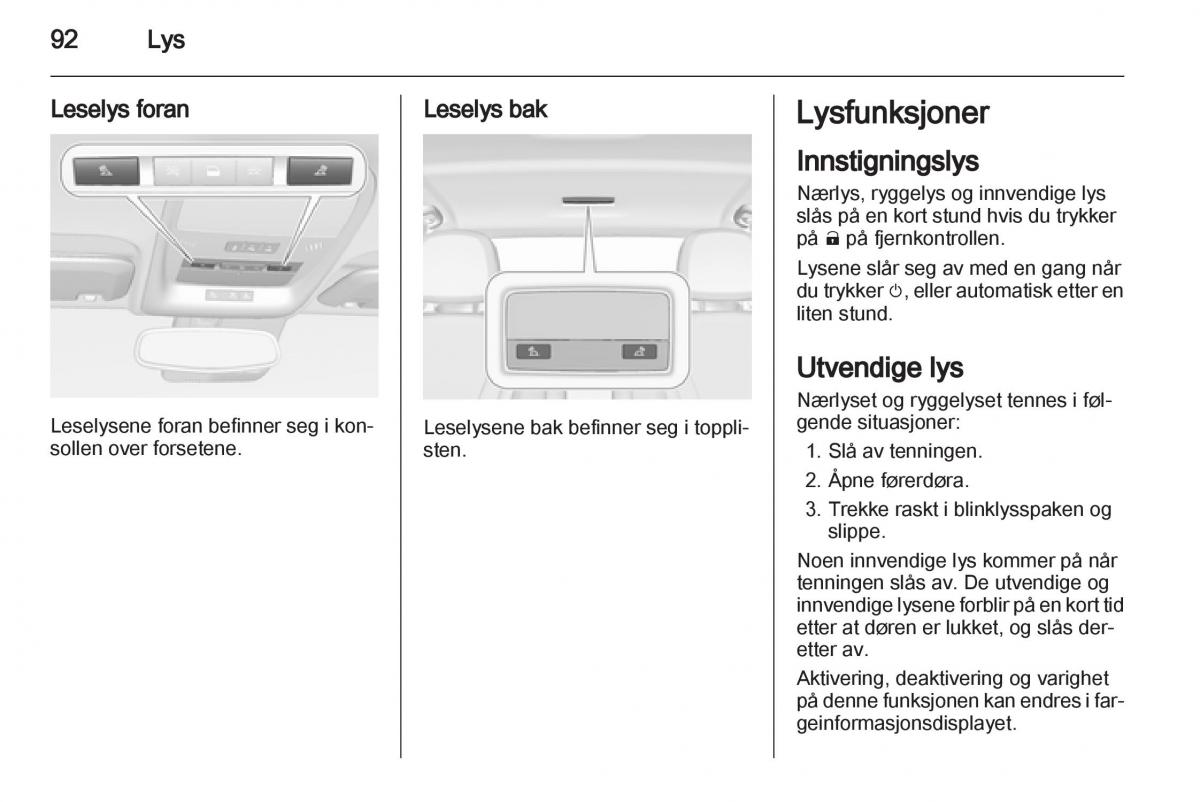 Opel Ampera bruksanvisningen / page 94