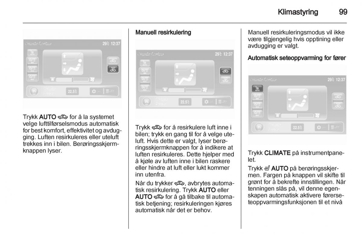 Opel Ampera bruksanvisningen / page 101