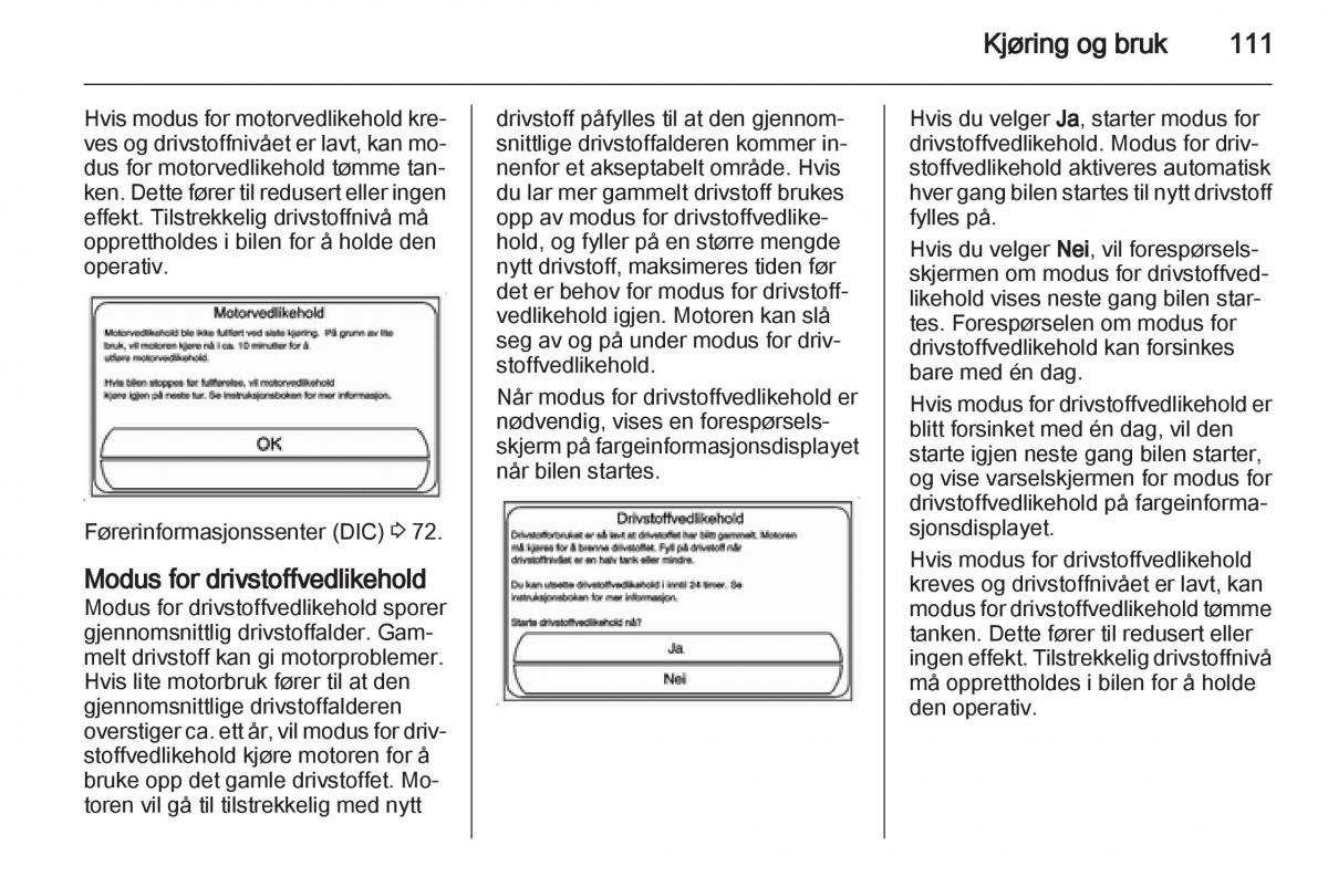 Opel Ampera bruksanvisningen / page 113