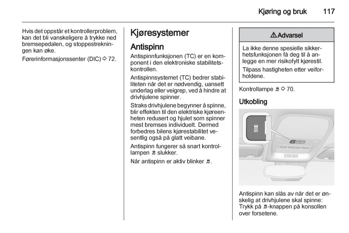 Opel Ampera bruksanvisningen / page 119