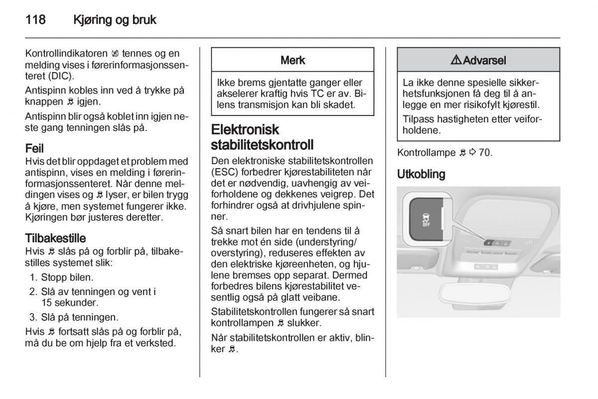 Opel Ampera bruksanvisningen / page 120