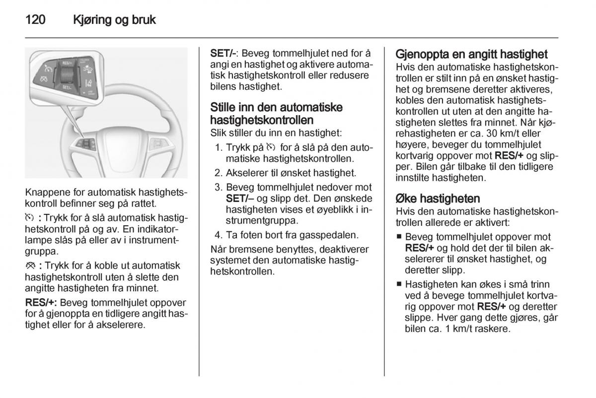 Opel Ampera bruksanvisningen / page 122