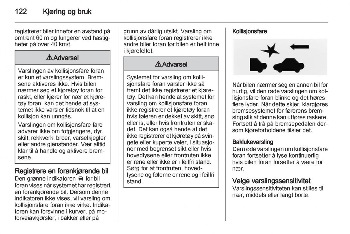 Opel Ampera bruksanvisningen / page 124