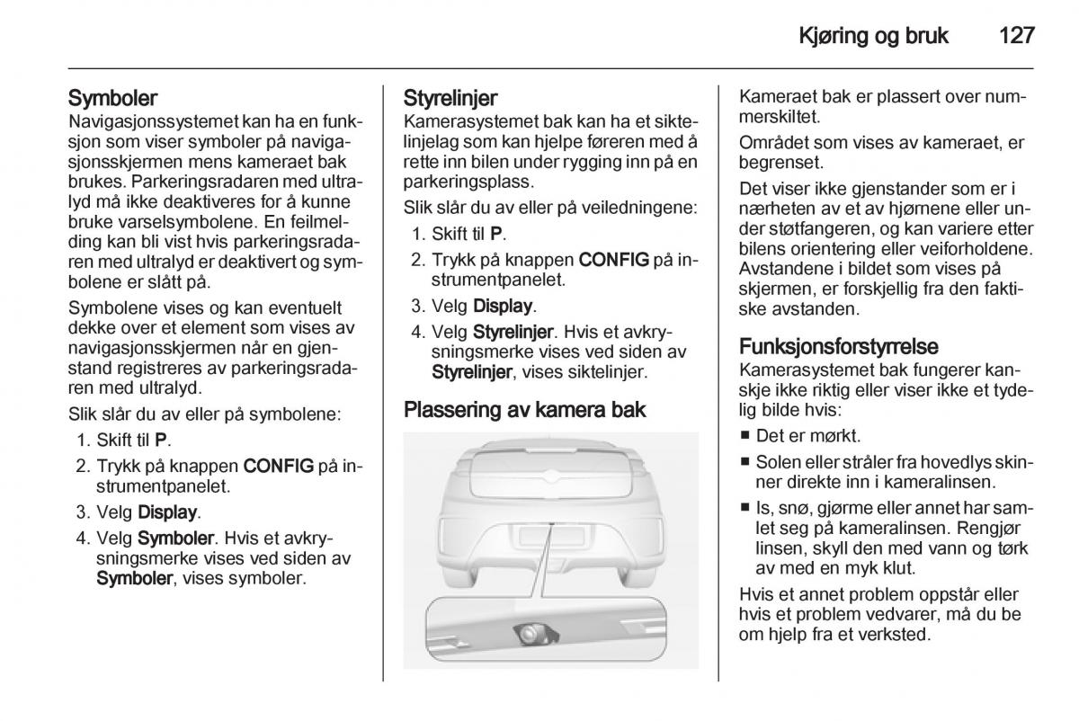 Opel Ampera bruksanvisningen / page 129