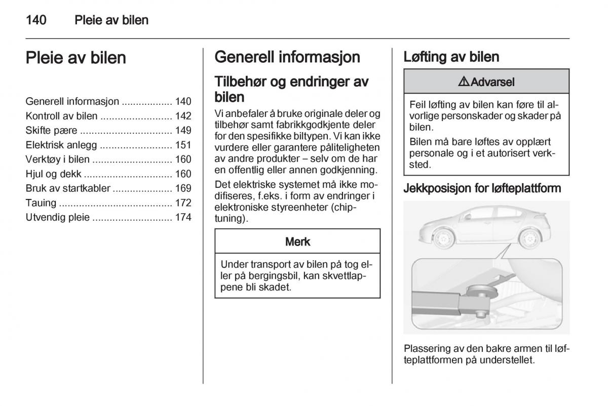 Opel Ampera bruksanvisningen / page 142