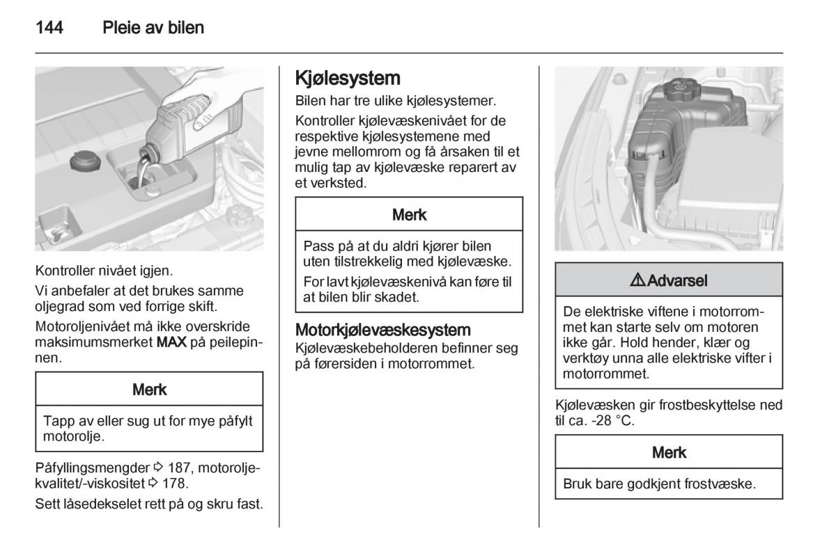 Opel Ampera bruksanvisningen / page 146