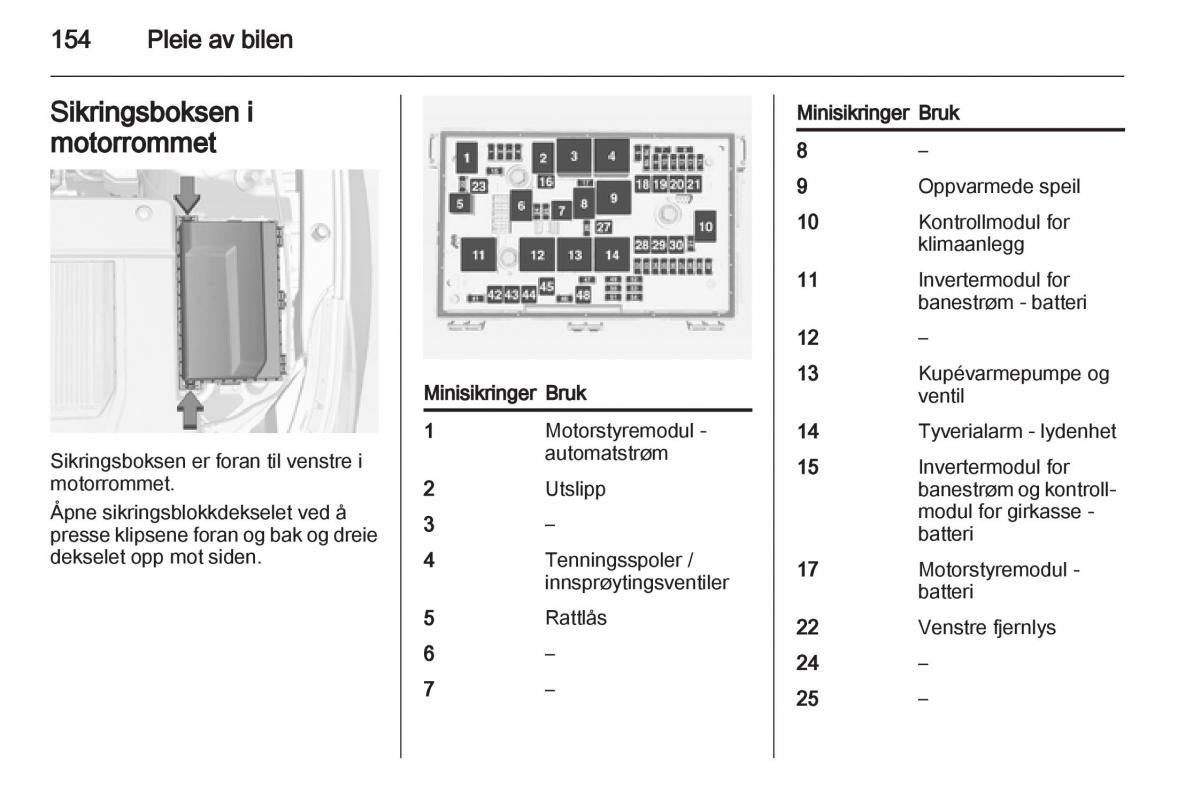 Opel Ampera bruksanvisningen / page 156