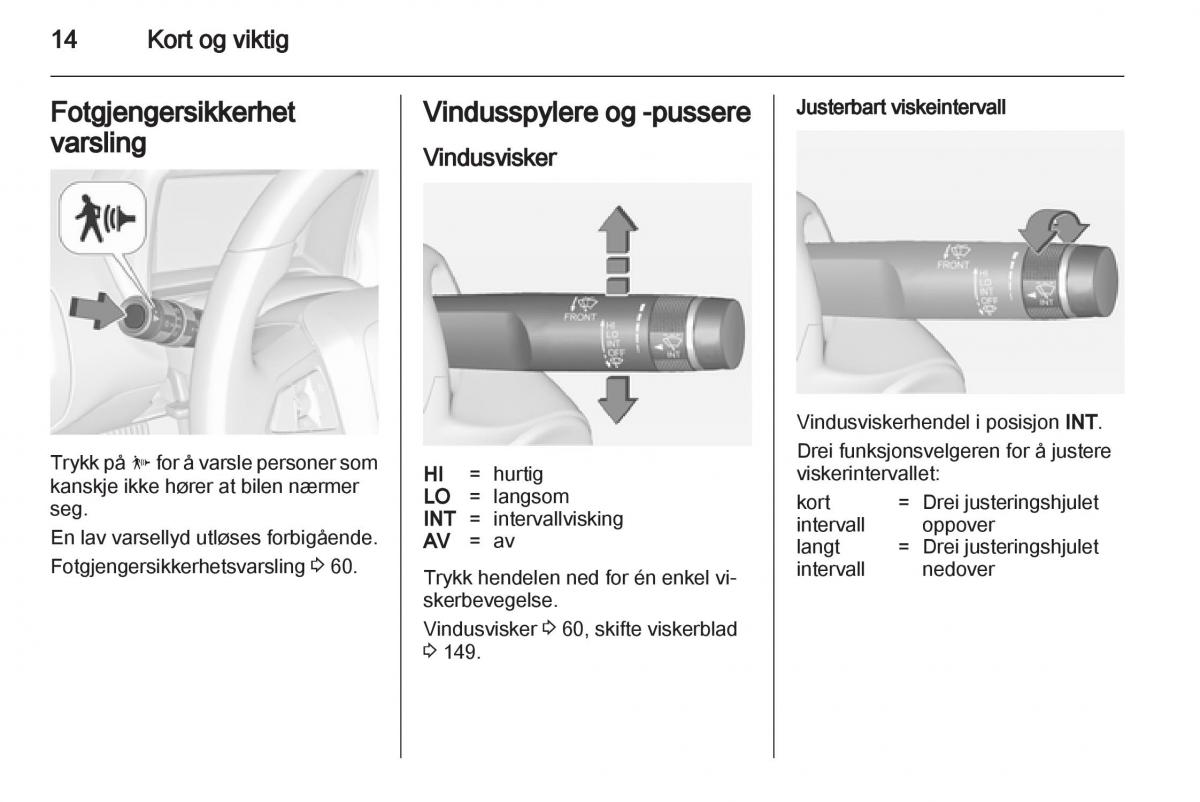 Opel Ampera bruksanvisningen / page 16