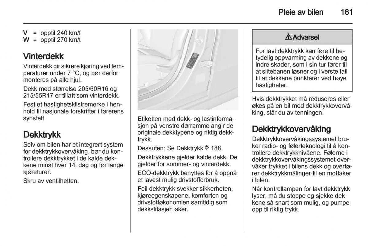 Opel Ampera bruksanvisningen / page 163