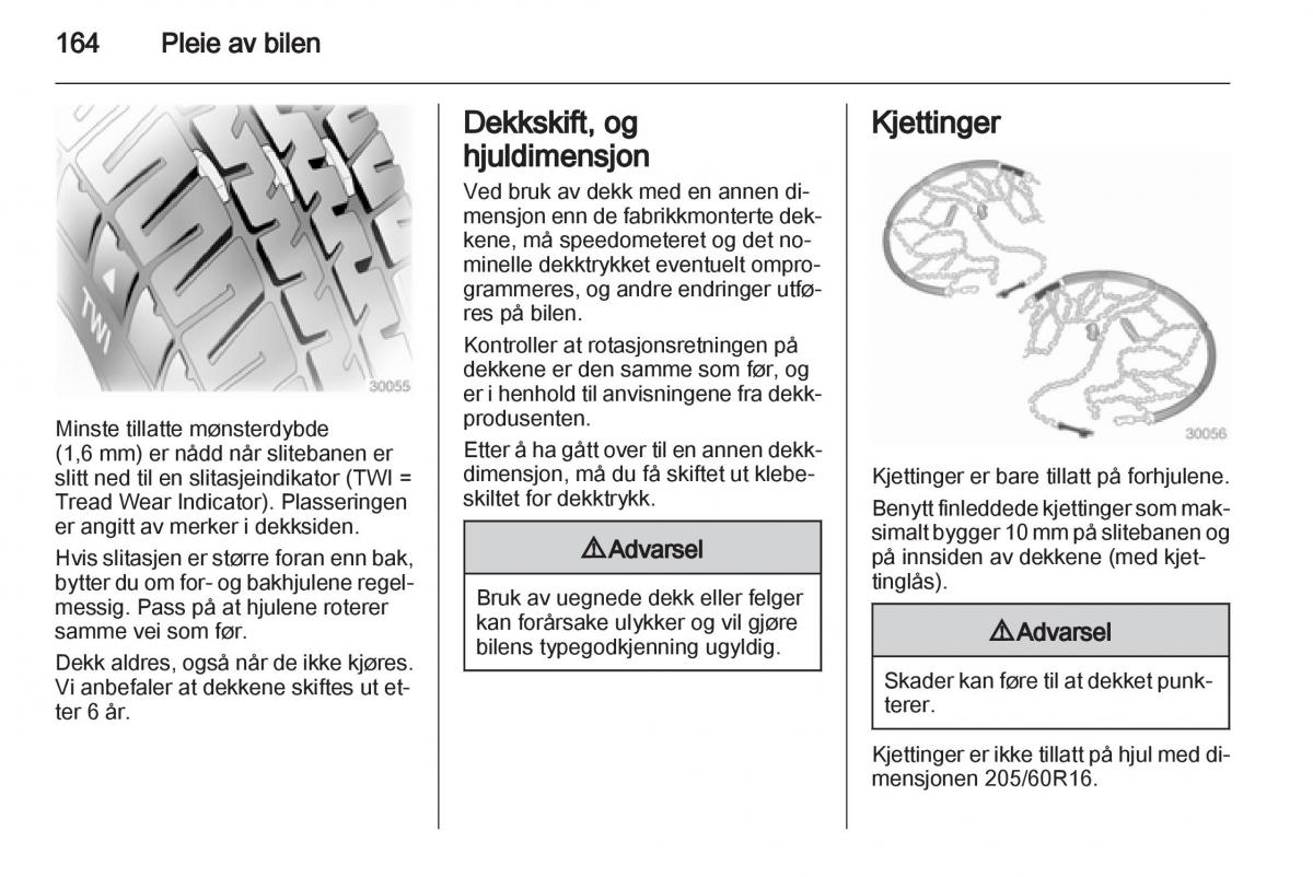 Opel Ampera bruksanvisningen / page 166