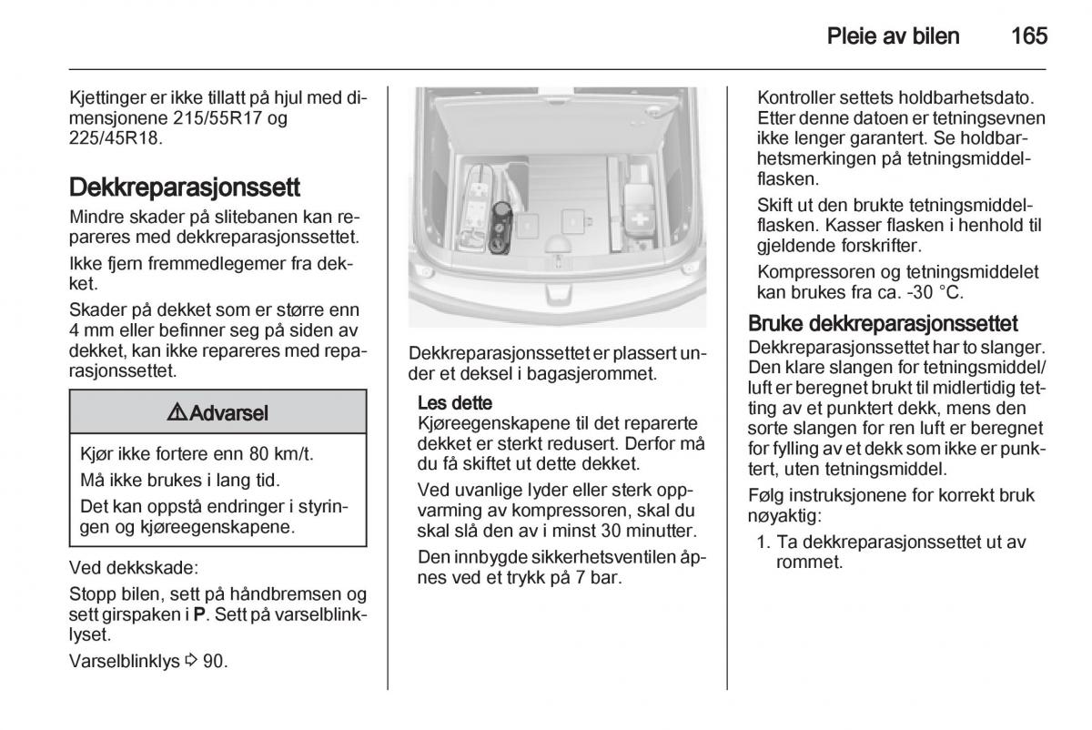 Opel Ampera bruksanvisningen / page 167